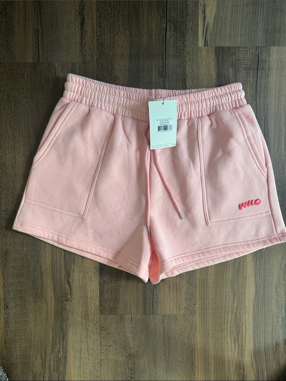 Wilo the Label Pink Wilo Wellness Club crop zip hoodie & shorts set - Picture 4 of 5